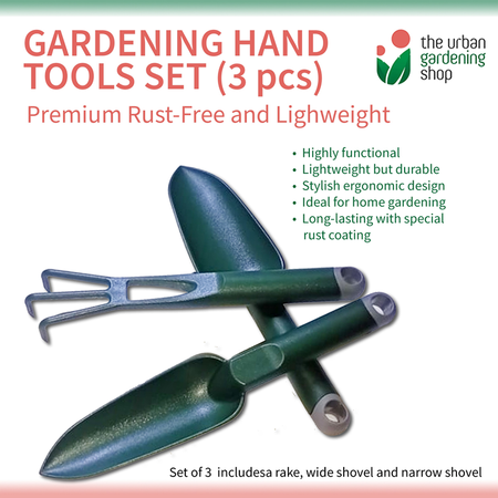 (3-pcs Green) PREMIUM HAND TOOLS 3pcs- Set for Gardening Purposes