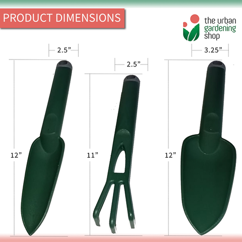 (3-pcs Green) PREMIUM HAND TOOLS 3pcs- Set for Gardening Purposes