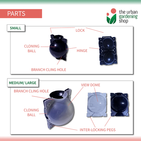 High Pressure Plant Propagation/ Cloning Balls for Grafting - Small, Medium, Large