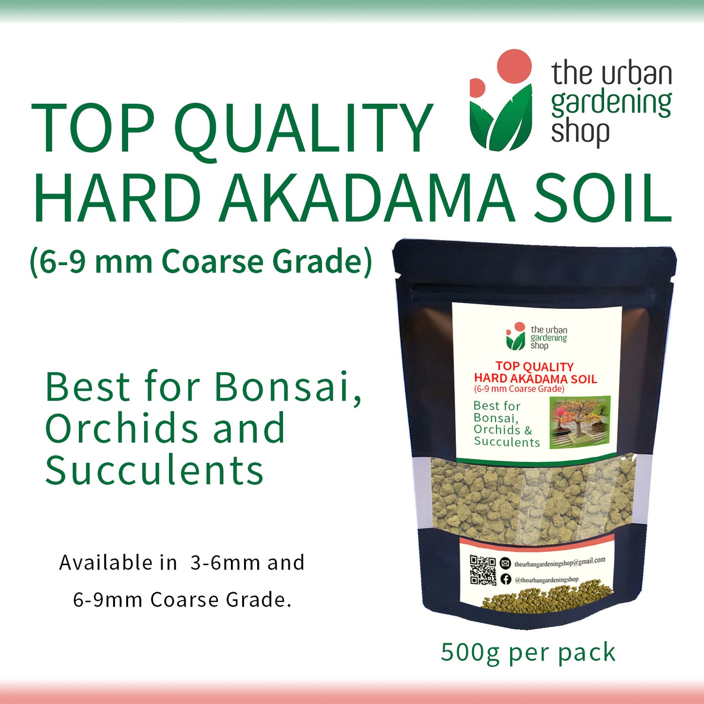 AKADAMA SOIL - Imported Quality for Potted Bonsai and Succulents 1 liter pack