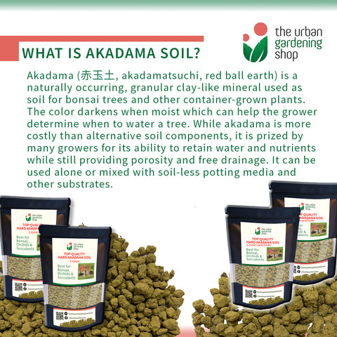AKADAMA SOIL - Imported Quality for Potted Bonsai and Succulents 1 liter pack