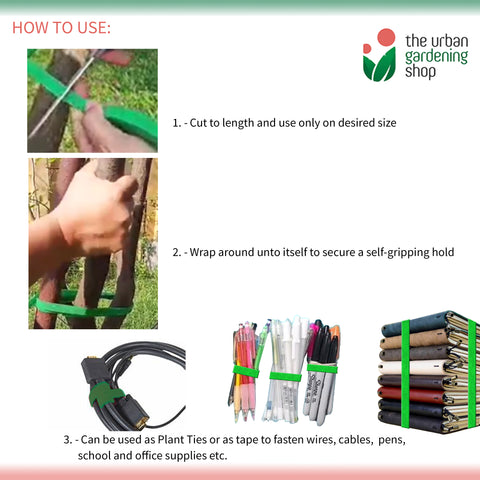RE-USABLE PLANT TIES – Multi-purpose Velcro Material and Re-usable